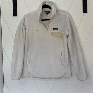 Patagonia cream fleece pullover